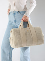 Schoudertas A4 Formaat Velours Vanessa wu Beige velours MA0085-vue-porte