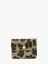 Porte-monnaie Velvet Leopardo Cuir Milano Vert velvet leopardo VL23092