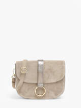 Sac Bandoulire Velvet Cuir Milano Beige velvet VE23112