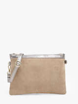 Sac Bandoulire Velvet Cuir Milano Beige velvet VE24065