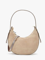 Sac Port paule Velvet Cuir Milano Beige velvet VE24063
