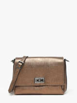 Sac Bandouli�re Caviar Cuir Milano Marron caviar CA24061