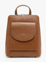 Sac � Dos Et �paule Cuir Milano Marron caviar CA240615