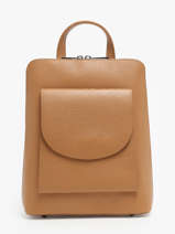 Sac  Dos Et paule Milano Marron caviar CA240615