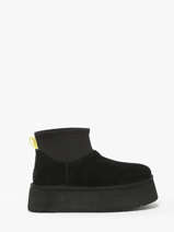 Boots Classic Mini Dipper Semelle Compense En Cuir Ugg Noir women 1168170