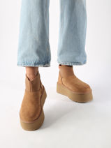Boots Met Platformzool Classic Mini Dipper Uit Leder Ugg Bruin women 1168170-vue-porte