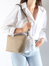 Sac Port paule Manege Cuir Etrier Beige manege EMAN078M-vue-porte