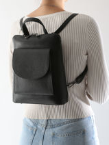 Sac  Dos Et paule Milano Marron caviar CA240615-vue-porte