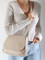 Sac Bandoulire Caviar Cuir Milano Beige caviar CA240613-vue-porte
