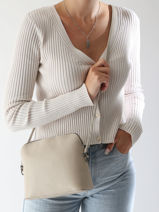 Sac Bandoulire Caviar Cuir Milano Beige caviar CA240614-vue-porte