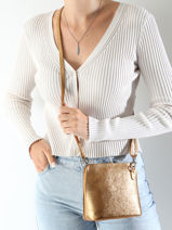 Sac Bandoulire Nine Cuir Milano Or nine NI23117N-vue-porte
