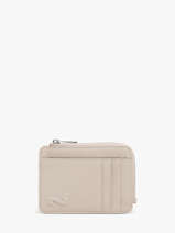 Porte-monnaie Avec Porte-cartes Cuir Nathan baume Beige original n 217N
