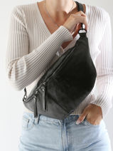 Sac Banane Milano Noir nine NI24062-vue-porte