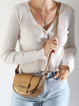 Cross Body Tas Nine Leder Milano Goud nine NI24064-vue-porte