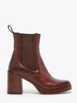 Bottines  Talon En Cuir Mjus Marron women P96225