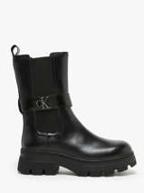 Bottines En Cuir Calvin klein jeans Noir accessoires 14950GT