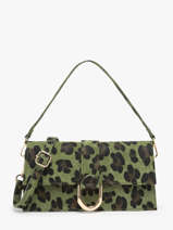 Sac Port paule Velvet Leopardo Cuir Milano Vert velvet leopardo VL24066