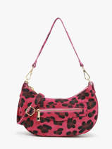 Sac Port paule Velvet Leopardo Cuir Milano Rose velvet leopardo VL24061