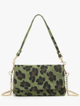 Sac Bandoulire Velvet Leopardo Cuir Milano Vert velvet leopardo VL24063