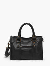 Sac Bandouli�re Cow Cuir Basilic pepper Noir cow BCOW72