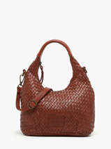 Sac Bandoulire Parma Cuir Basilic pepper Marron parma BPAR03