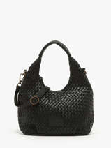 Sac Bandoulire Parma Cuir Basilic pepper Noir parma BPAR03