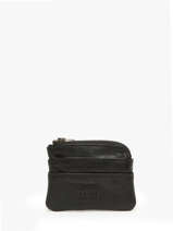 Porte-monnaie Cuir Basilic pepper Noir cow BCOW99