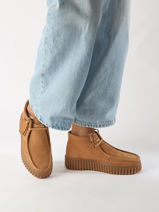 Chaussures Derbies Torhill Moss En Cuir Clarks Beige women 26179359-vue-porte