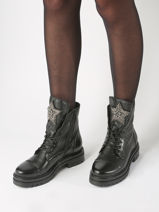 Bottines En Cuir Mjus Noir women M77277-vue-porte