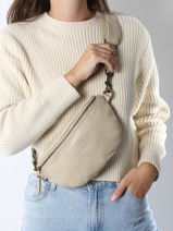 Heuptasje Cow Leder Basilic pepper Beige cow BCOW55-vue-porte