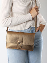 Sac Bandoulire Caviar Cuir Milano Marron caviar CA240610-vue-porte