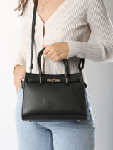 Handtas Caviar Leder Milano Zwart caviar CA24063-vue-porte