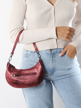 Sac Port paule Nine Cuir Milano Rouge nine NI24061-vue-porte