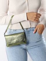 Sac Bandoulire Nine Cuir Milano Vert nine NI24063-vue-porte