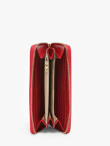 Portefeuille Ted lapidus Rood jara TLMQ1501-vue-porte