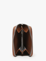 Porte-monnaie Grained Miniprix Marron grained K2015-vue-porte