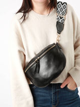Sac Banane Miniprix Noir sangle 1-vue-porte