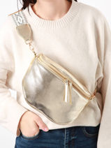 Sac Banane Miniprix Or sangle 1-vue-porte
