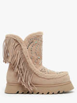 Boots Crosta Uit Leder Alma en pena Beige women I241007