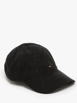 Casquette Tommy hilfiger Noir essential flag AM12757-vue-porte