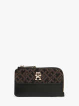 Portefeuille Tommy hilfiger Zwart th jacquard AW17152