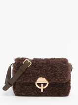 Cross Body Tas M Moon Leder En Teddy Vanessa bruno Bruin moon 37V40533