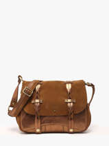 Cross Body Tas Vintage Leder Mila louise Bruin vintage 3677XV