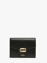 Portefeuille Cuir Lancel Noir angele A13161