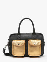Sac Bandouli�re Dore Cuir Paul marius Noir dore DANDSDOR