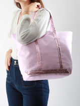 Schoudertas Met Rits Le Cabas L Pailletten Vanessa bruno Roze cabas 1V40409-vue-porte