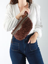Heuptasje Othilia Leder And Teddy Vanessa bruno Bruin othilia 37V40878-vue-porte