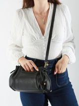 Sac Bandoulire D Light Cuir Gerard darel Noir d light DAS08440-vue-porte