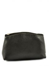 Trousse Cuir Milano Noir caviar G009