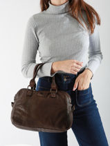 Sac Port Main Heritage Cuir Biba Marron heritage BT1-vue-porte